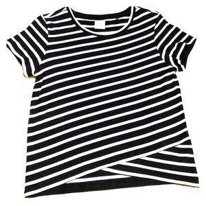 CAbi tee shirt with asymmetrical detail.